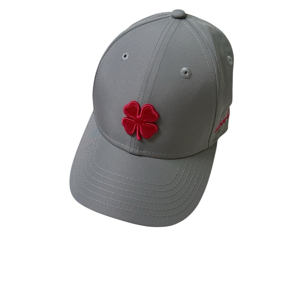 Black Clover X Top Golf Womens Hat Golf Gray Pink Clover Live Lucky Drawstring